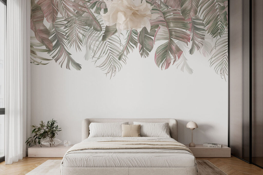 Palmbladeren in zachte strepen — interieur 3
