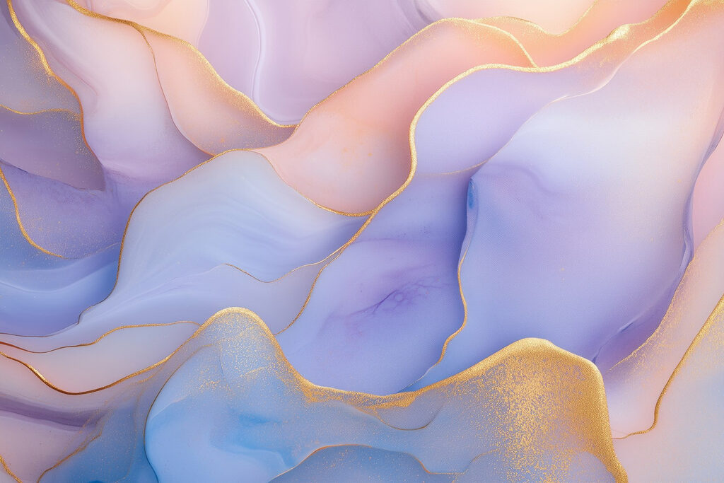 Pastelsteen met goudlijnen — volledig ontwerp
