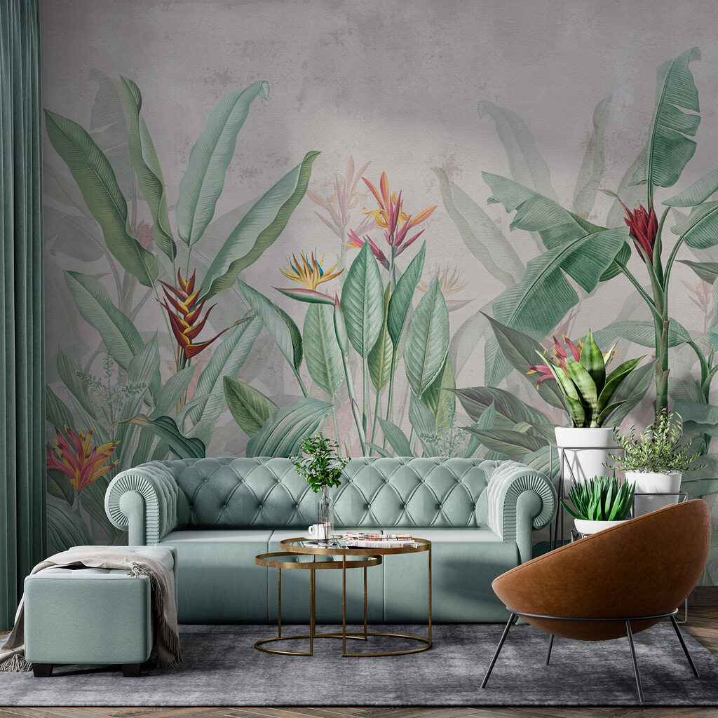 Tropenbloemen aan lange stelen — interieur 4