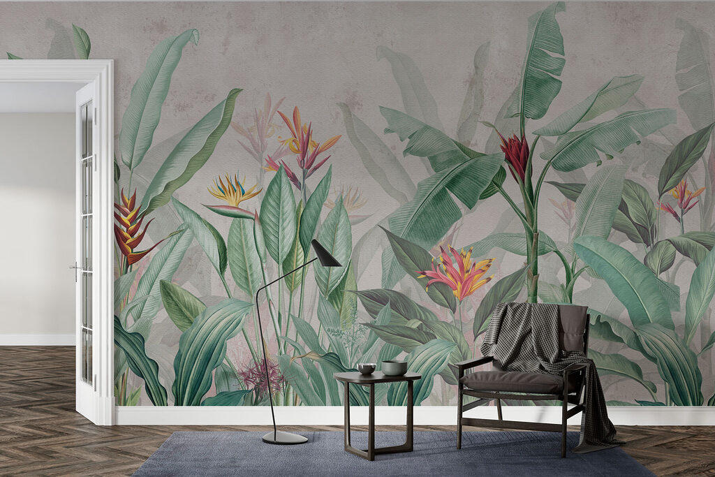 Tropenbloemen aan lange stelen — interieur 5