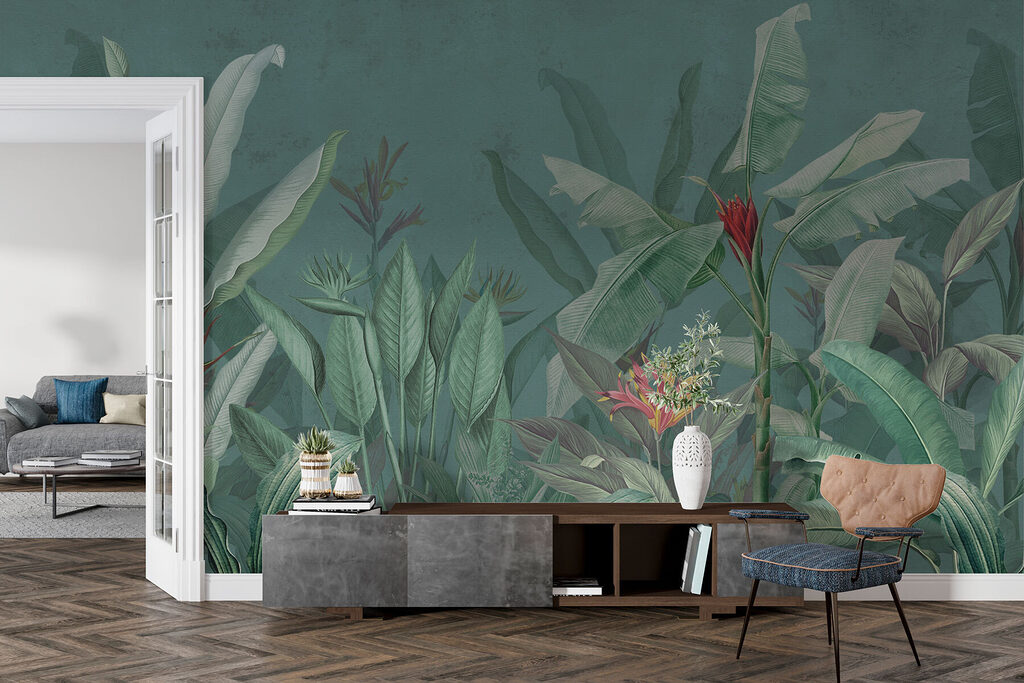 Tropenbloemen aan lange stelen — interieur 2