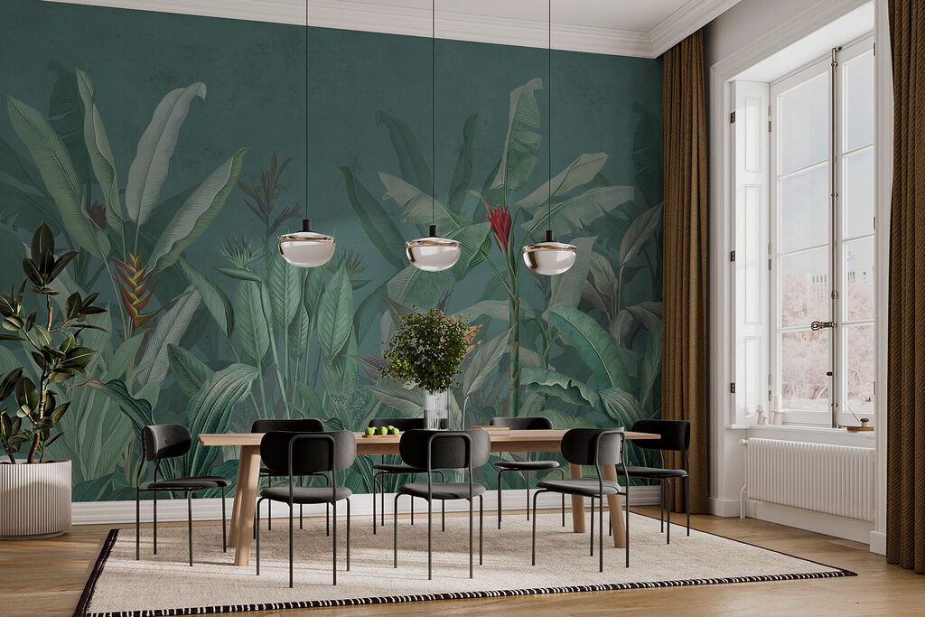 Tropenbloemen aan lange stelen — interieur 4