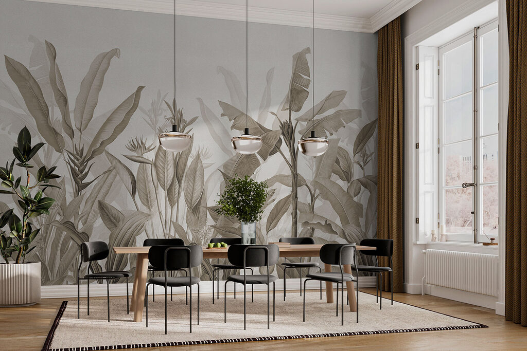 Tropenbloemen aan lange stelen — interieur 4
