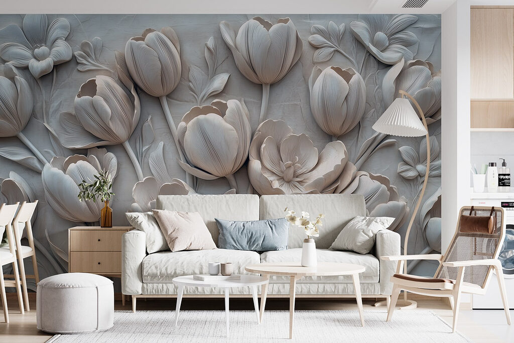 Tulpen in zacht wit — interieur 2