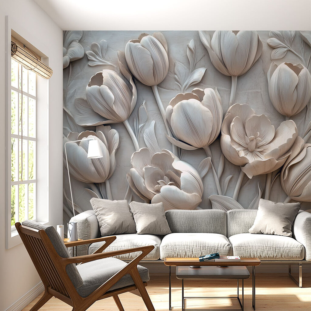 Tulpen in zacht wit — interieur 3
