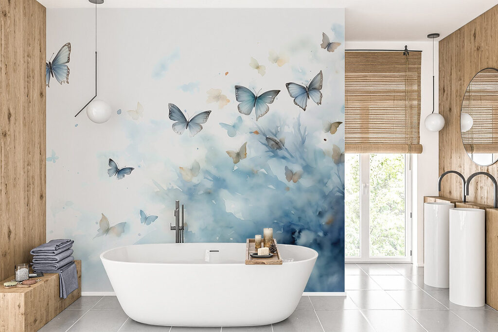 Vlinders in blauwe wolken — interieur 2