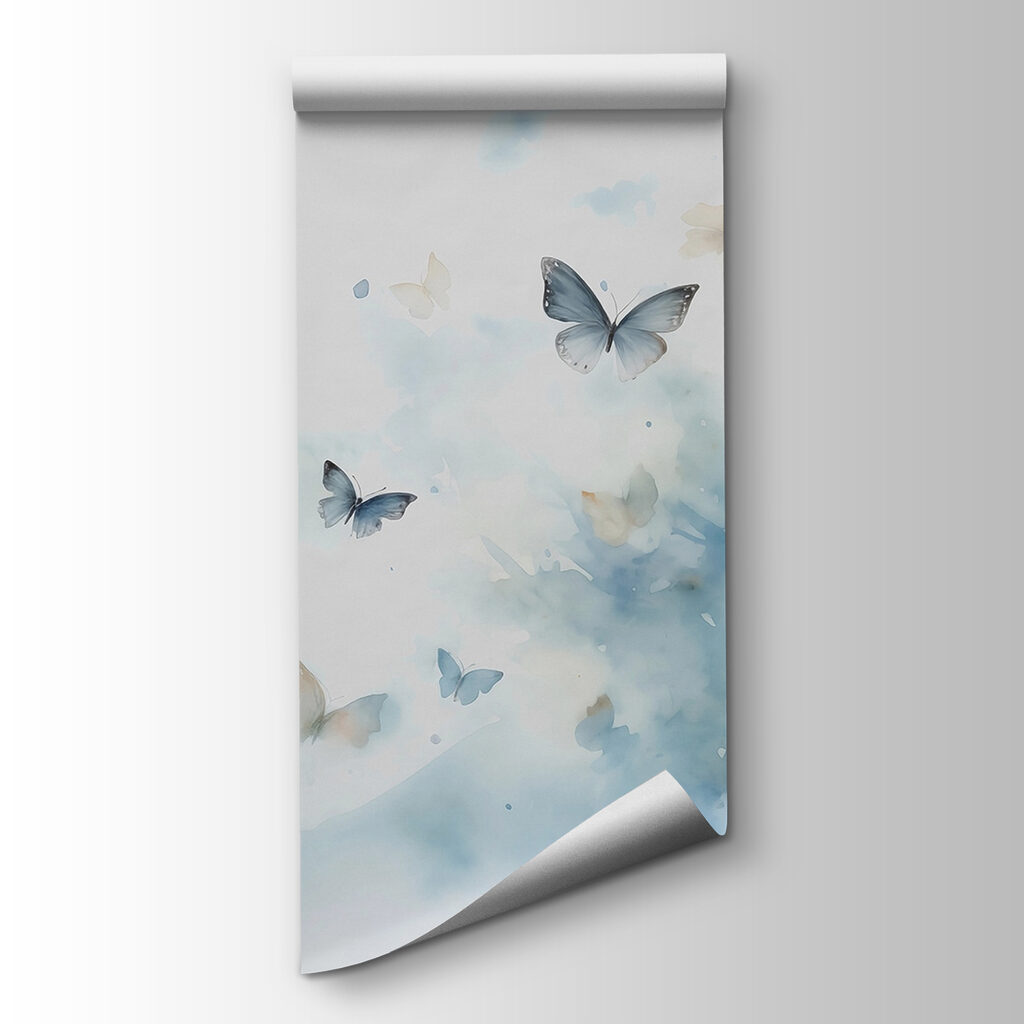 Vlinders in blauwe wolken — productweergave