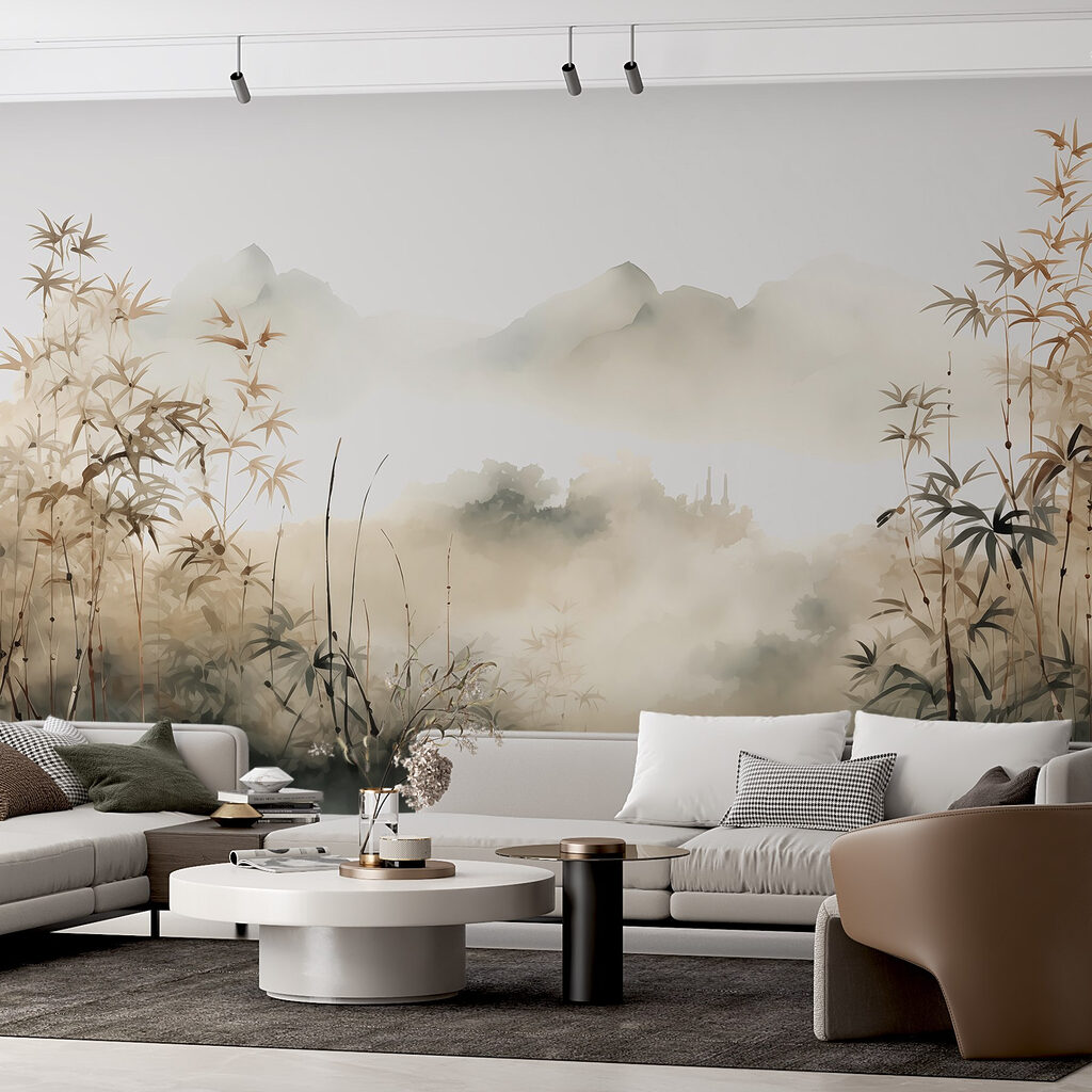 Bamboe in gouden bergnevel — interieur 1