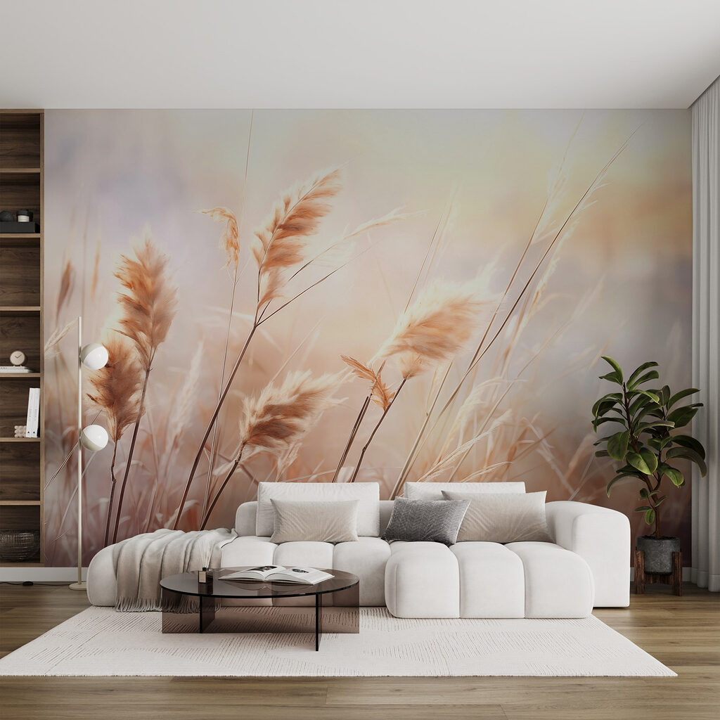 Graspluimen in zacht tegenlicht — interieur 1