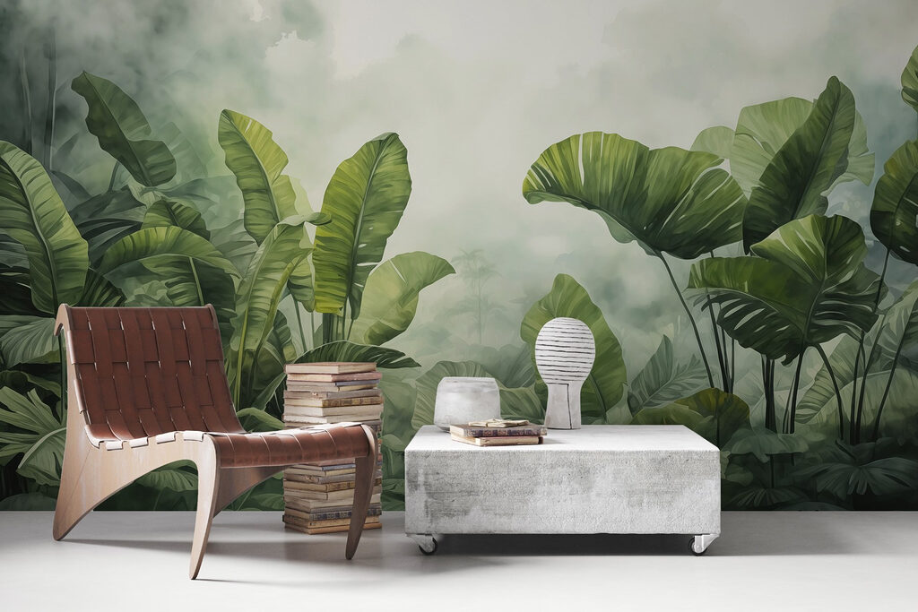 Groot blad in boslicht — interieur 2