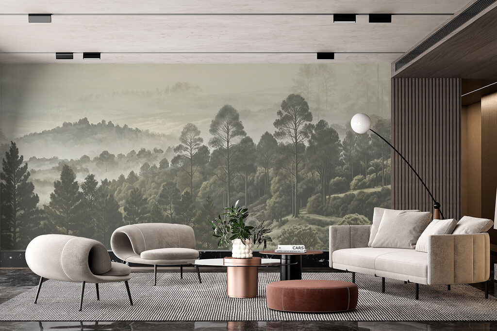 Bosheuvels in een prent — interieur 1