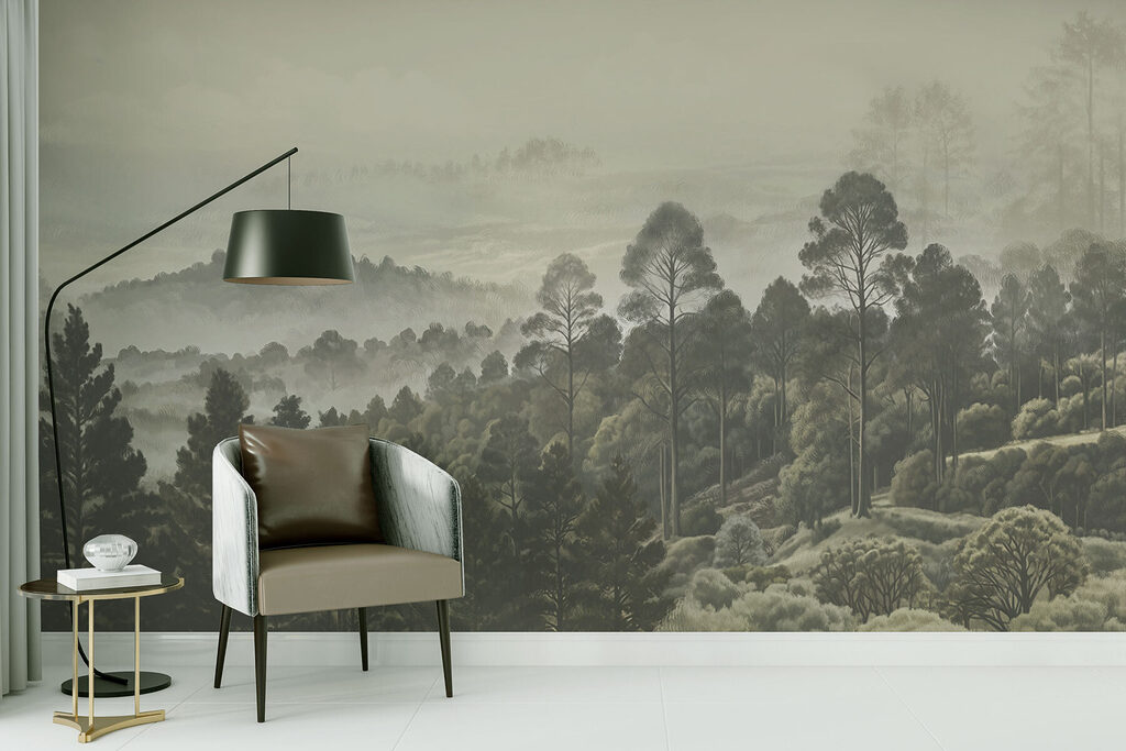 Bosheuvels in een prent — interieur 4