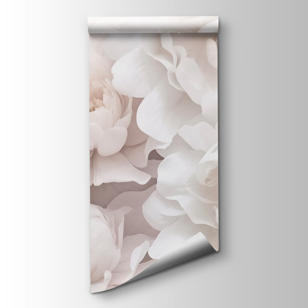Witte bloemen lossen op — productweergave