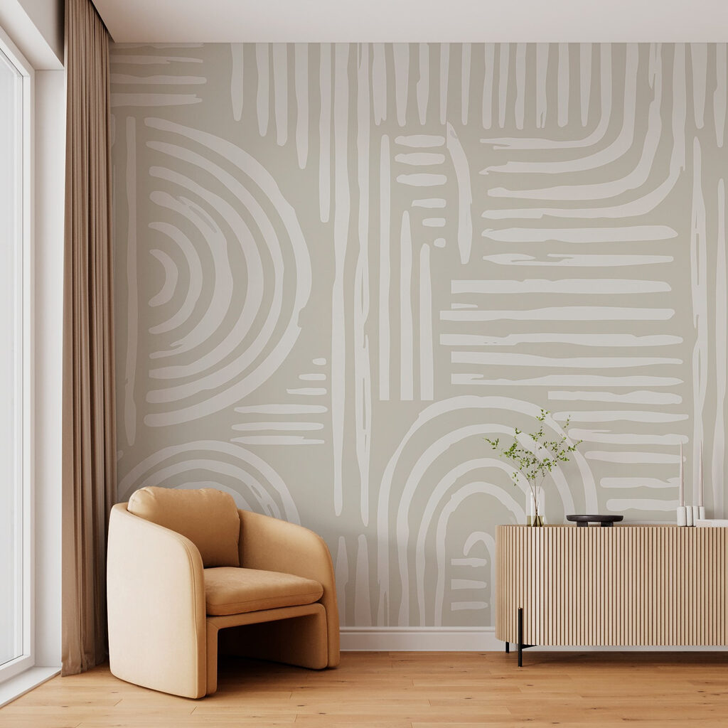 Wit en grijs patroon in een interieur