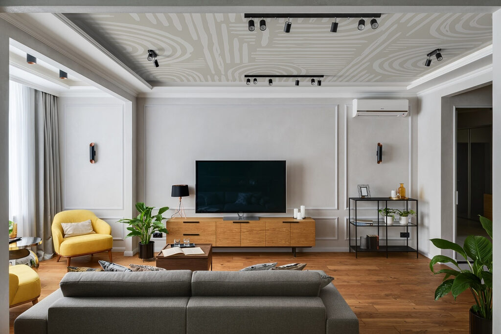 Crèmelijnen buigen in banen — interieur 4