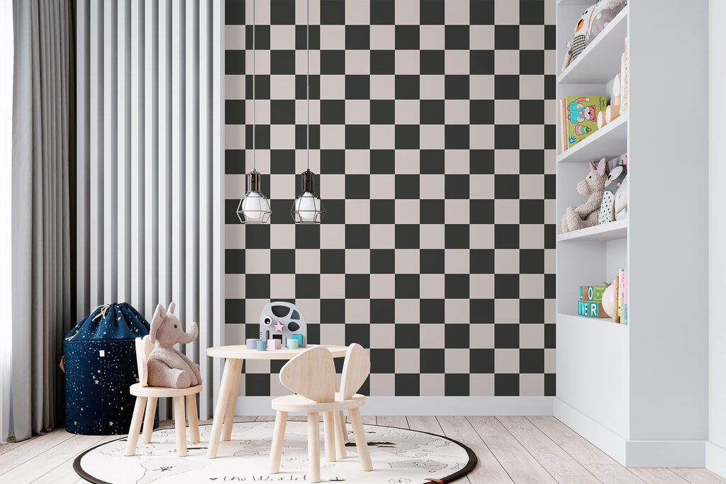 Ruitjes in contrasterende kleuren — interieur 2