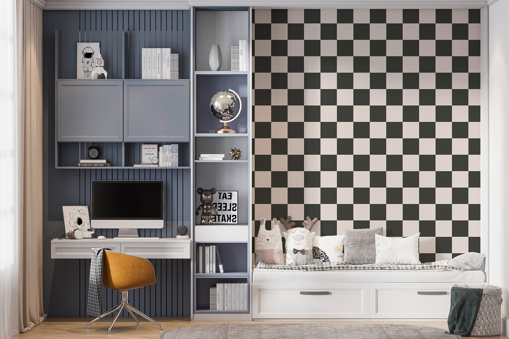 Ruitjes in contrasterende kleuren — interieur 3