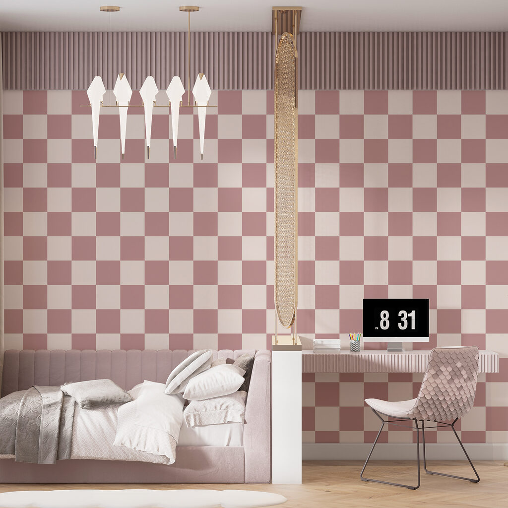 Ruitjes in contrasterende kleuren — interieur 2