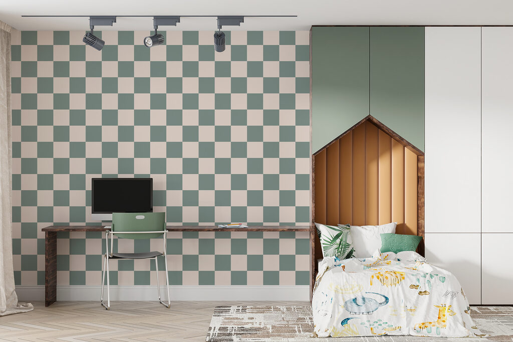 Ruitjes in contrasterende kleuren — interieur 2