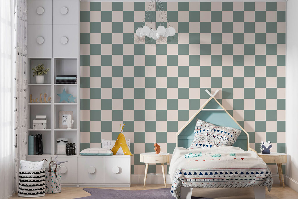 Ruitjes in contrasterende kleuren — interieur 3