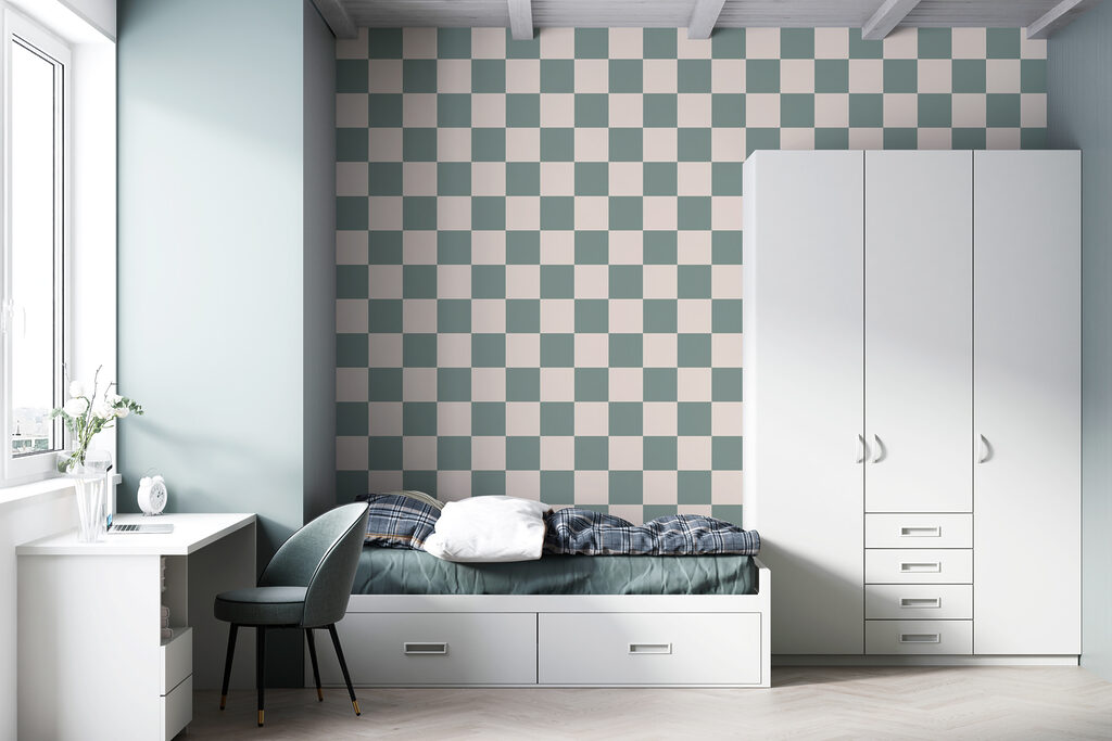 Ruitjes in contrasterende kleuren — interieur 4