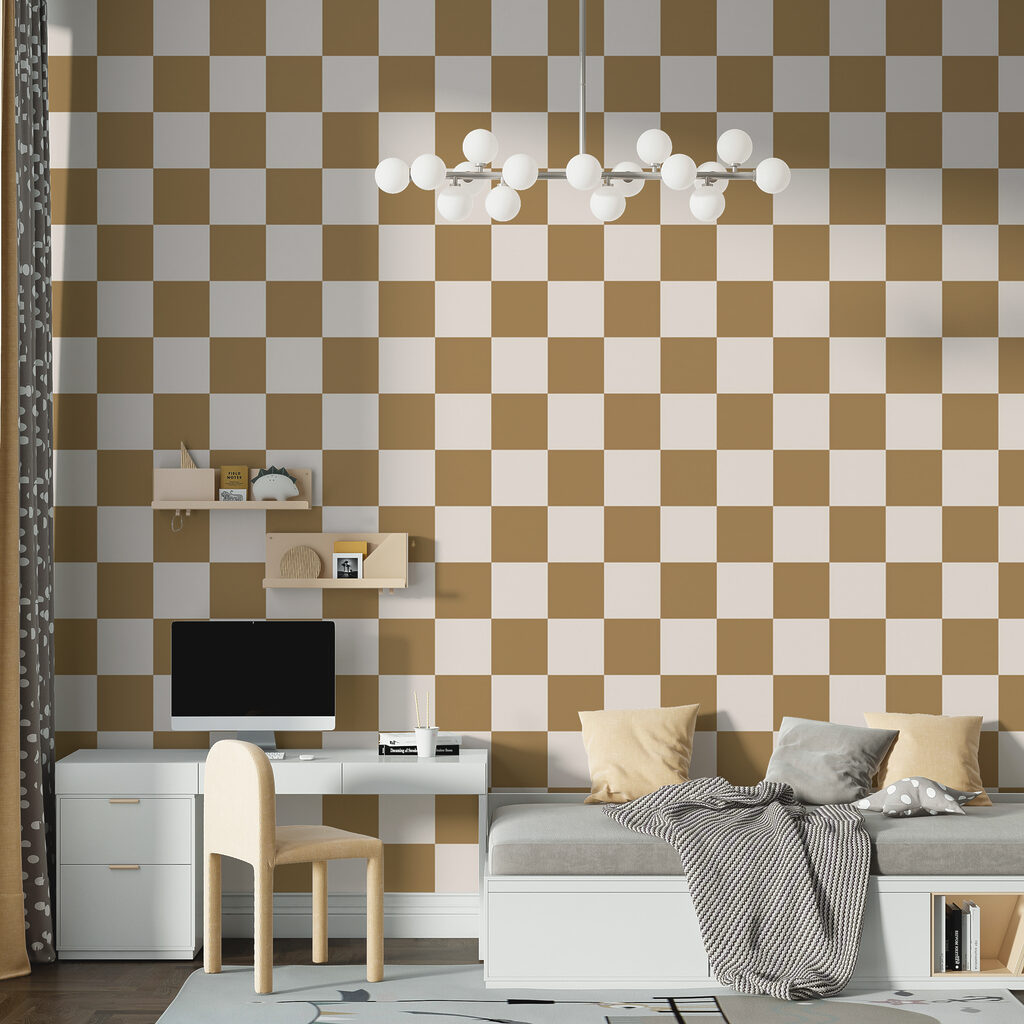 Ruitjes in contrasterende kleuren — interieur 3