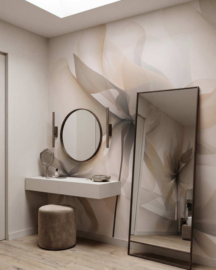 Bloembladen vangen zacht licht in een interieur