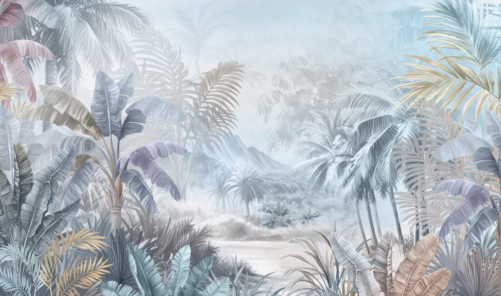 Schilderij van een jungle — volledig ontwerp