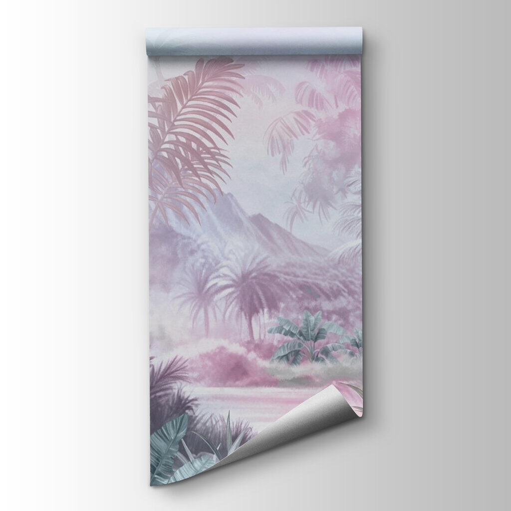 Schilderij van een bos met palmbomen — productweergave
