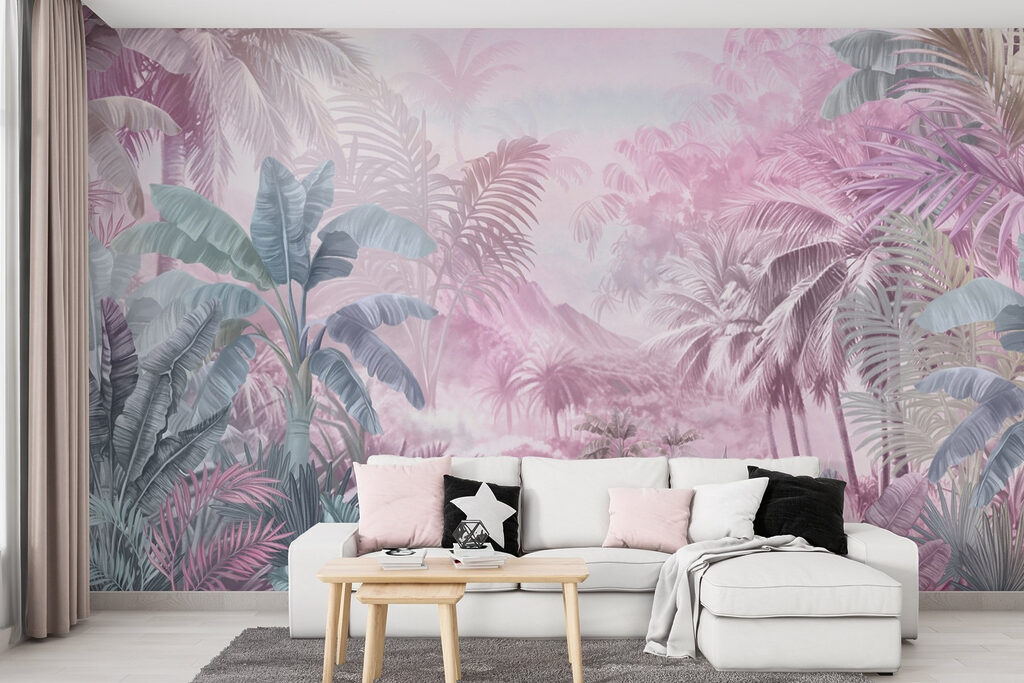 Schilderij van een tropisch bos — interieur 2