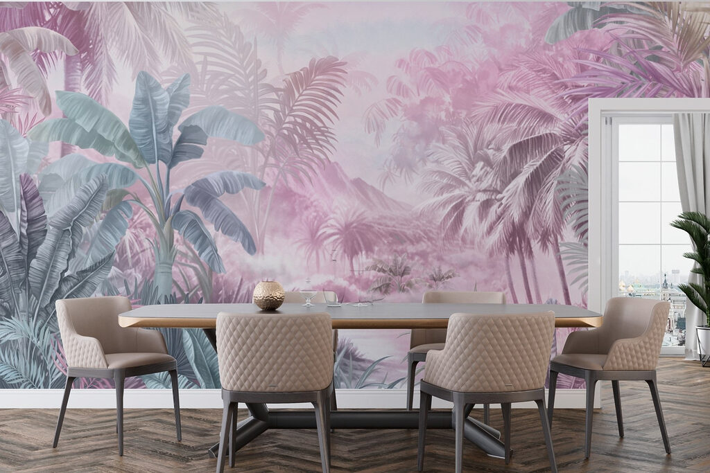 Schilderij van een tropisch bos — interieur 3