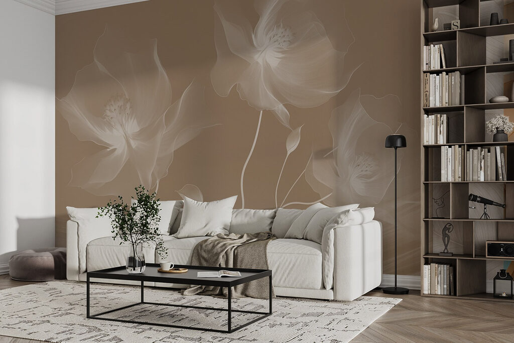 Bloemen als lichte rooksluiers — interieur 3