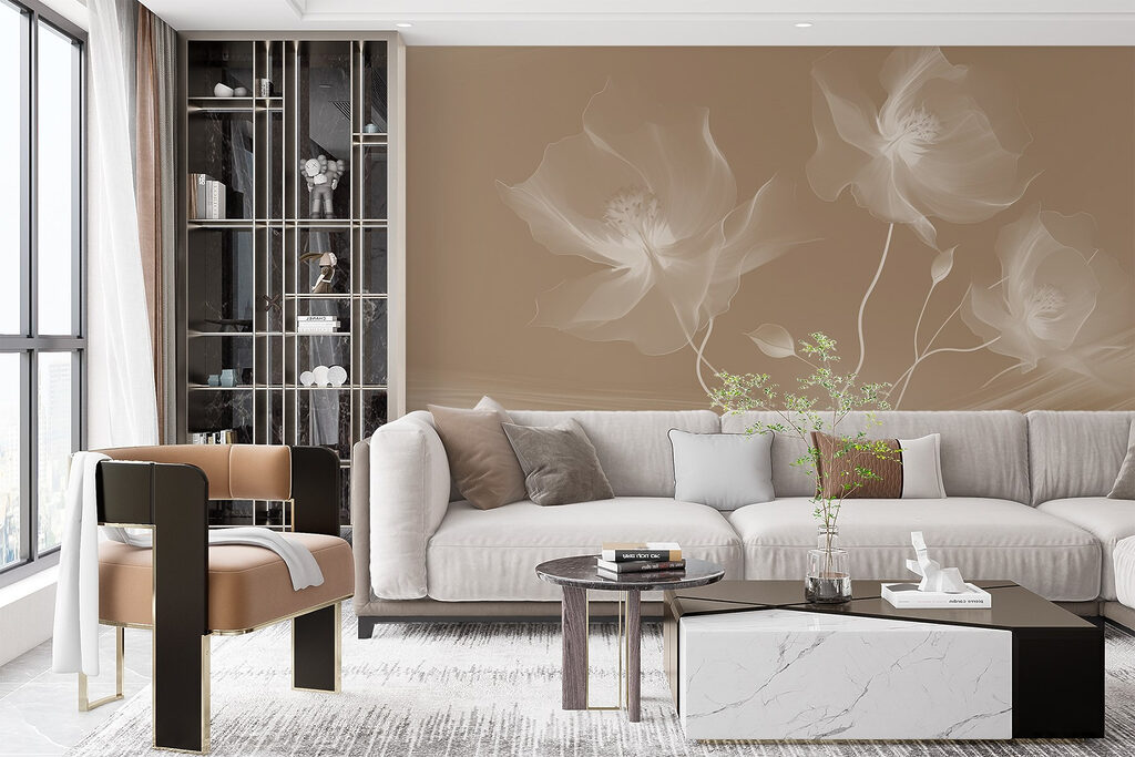 Bloemen als lichte rooksluiers — interieur 4