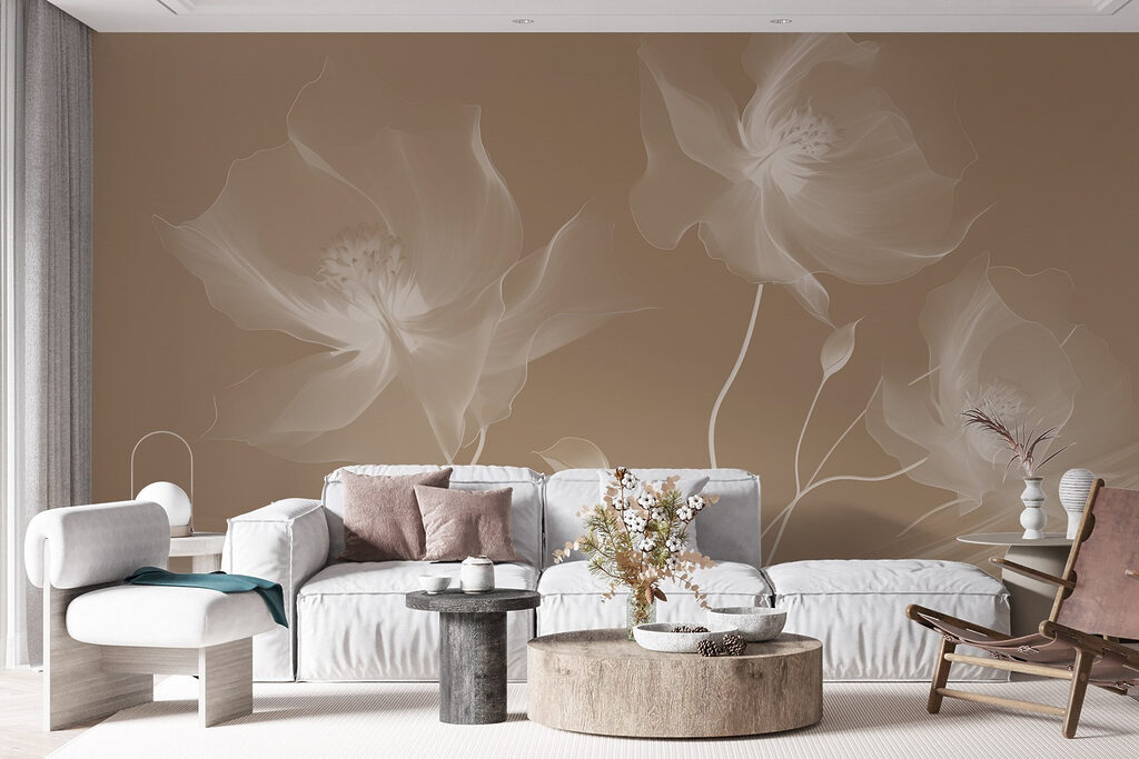 Bloemen als lichte rooksluiers — interieur 5