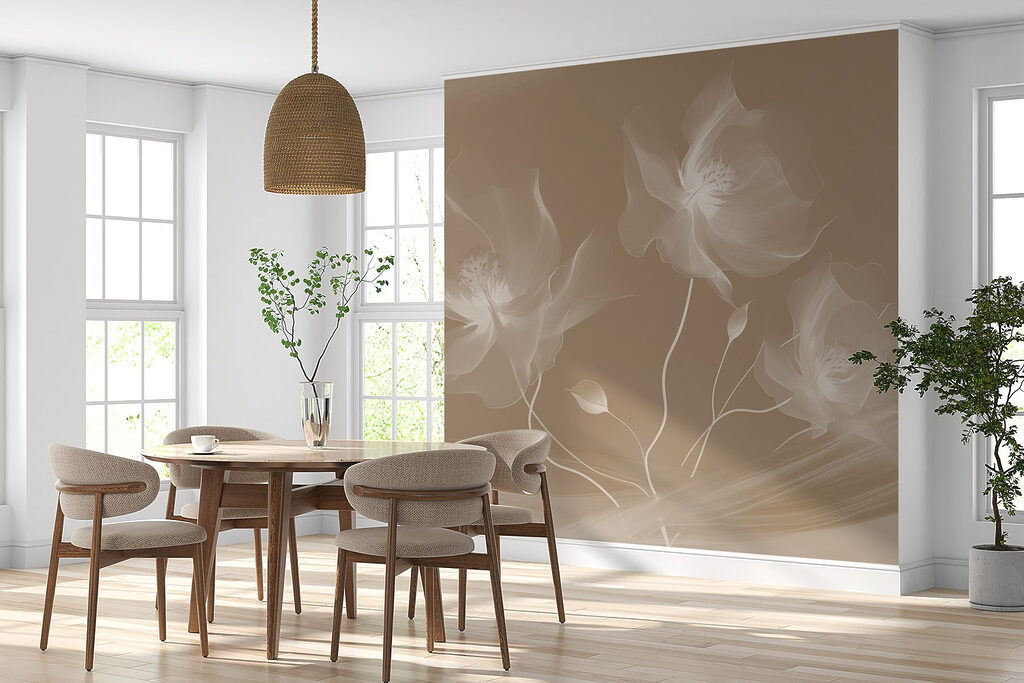 Bloemen als lichte rooksluiers — interieur 6