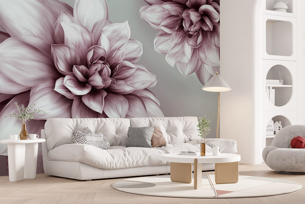 Bloemen in pruimkleurige schaduw — interieur 3