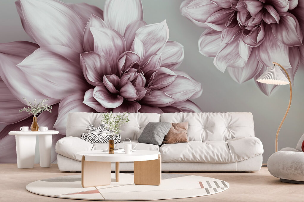 Bloemen in pruimkleurige schaduw — interieur 4