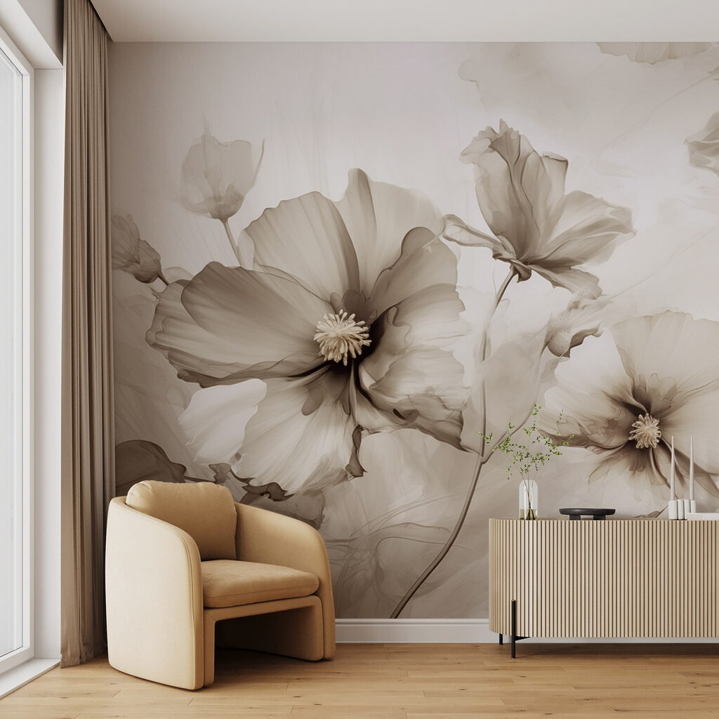 Groep bloemen op witte achtergrond — interieur 3