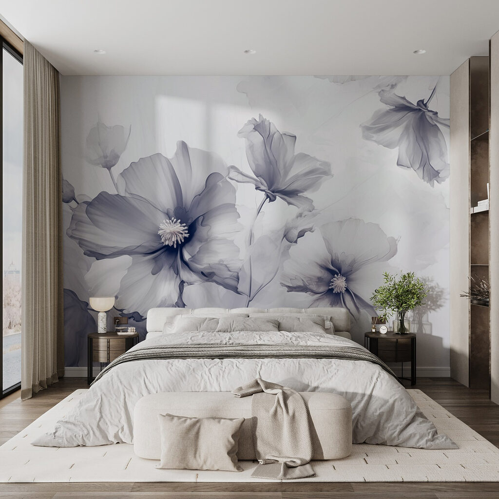 Losse bloemen met waterverfranden — interieur 1