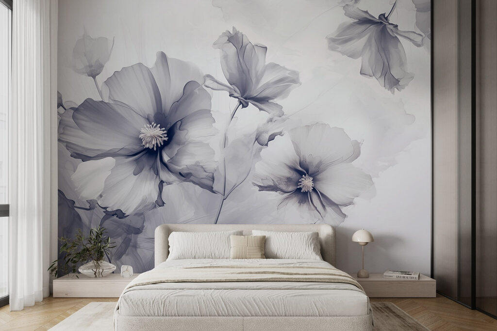 Losse bloemen met waterverfranden — interieur 2