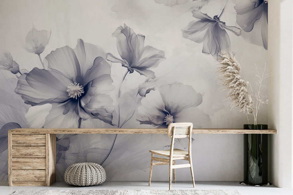 Losse bloemen met waterverfranden — interieur 5