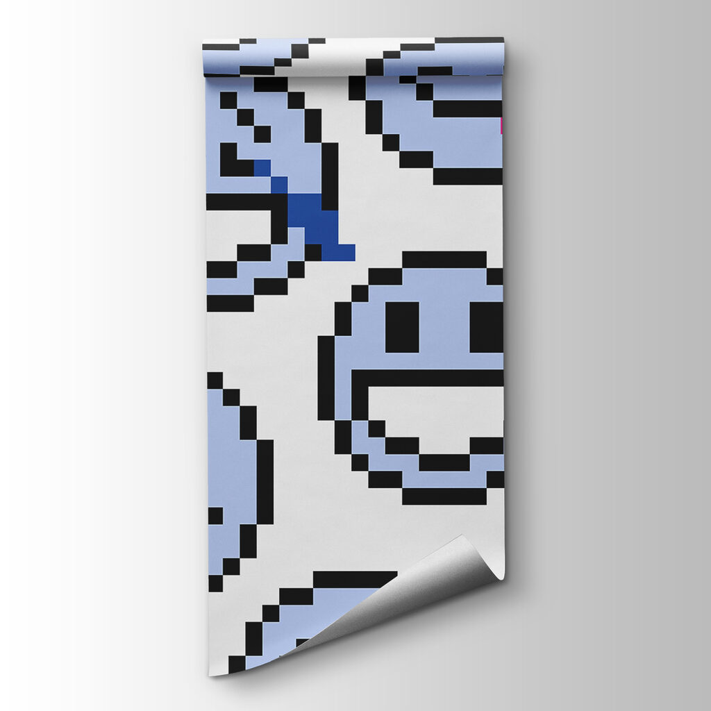 Gezichtjes in vrolijke pixels — productweergave