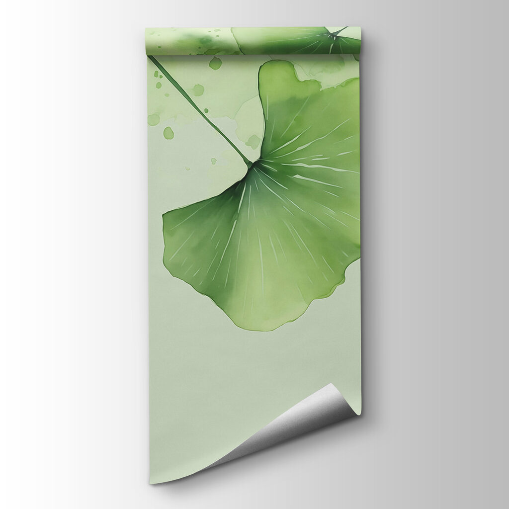 Groene bladwaaiers in aquarel — productweergave