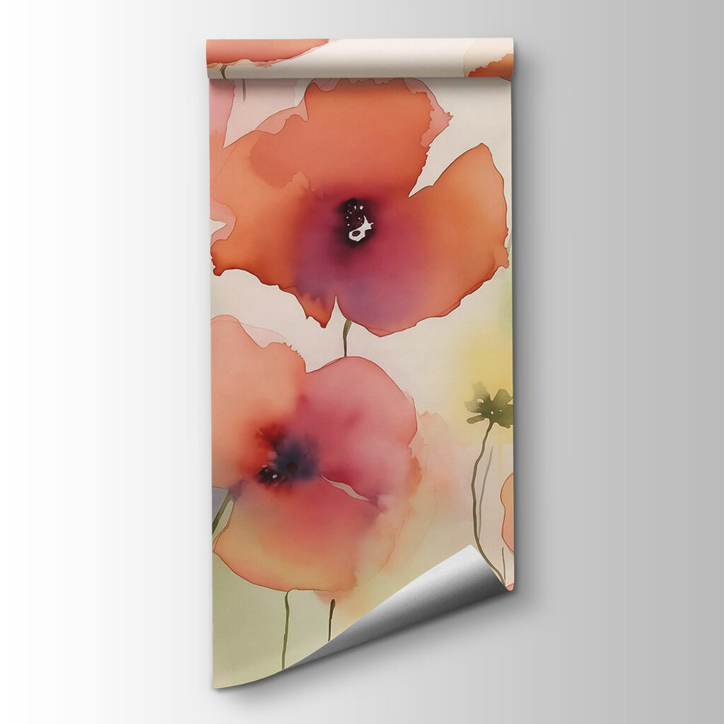 Koraalroze bloemen, dunne stelen — productweergave