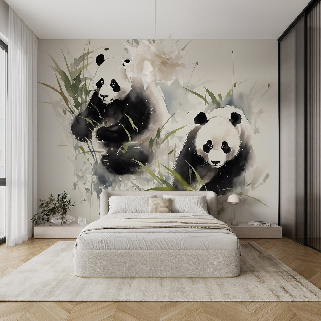 Panda's in gras — interieur 1