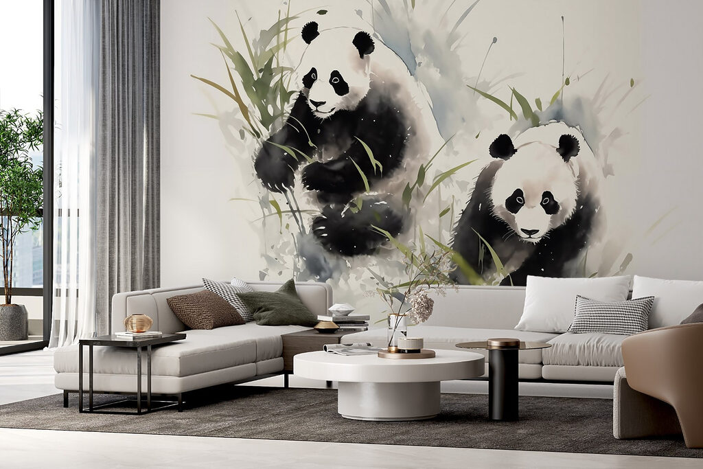 Panda's in gras — interieur 2