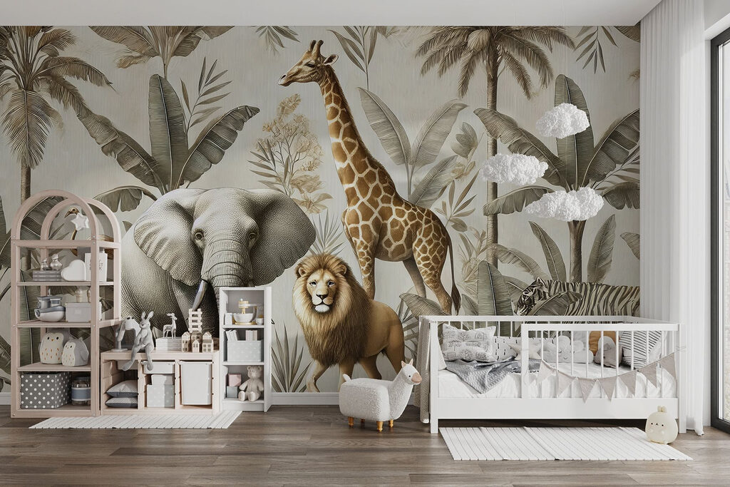 Safaridieren tussen bleke palmen — interieur 6