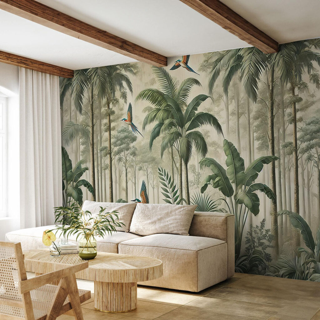Vogels tussen hoge palmen — interieur 7