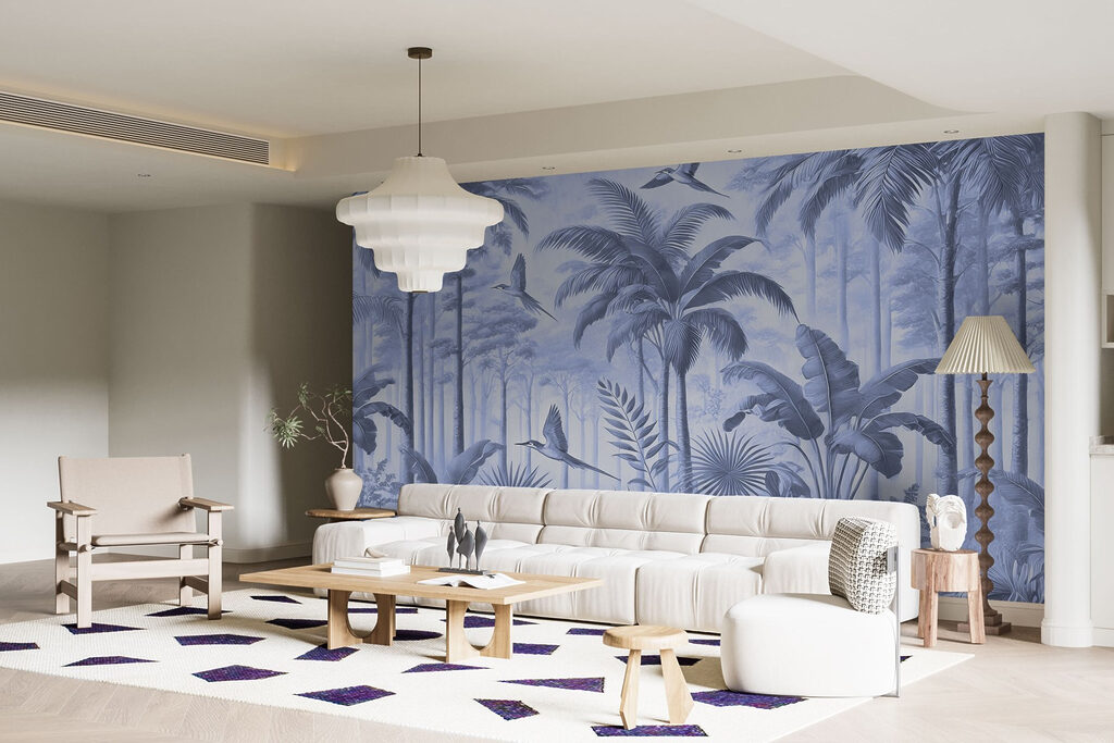 Vogels tussen hoge palmen — interieur 2