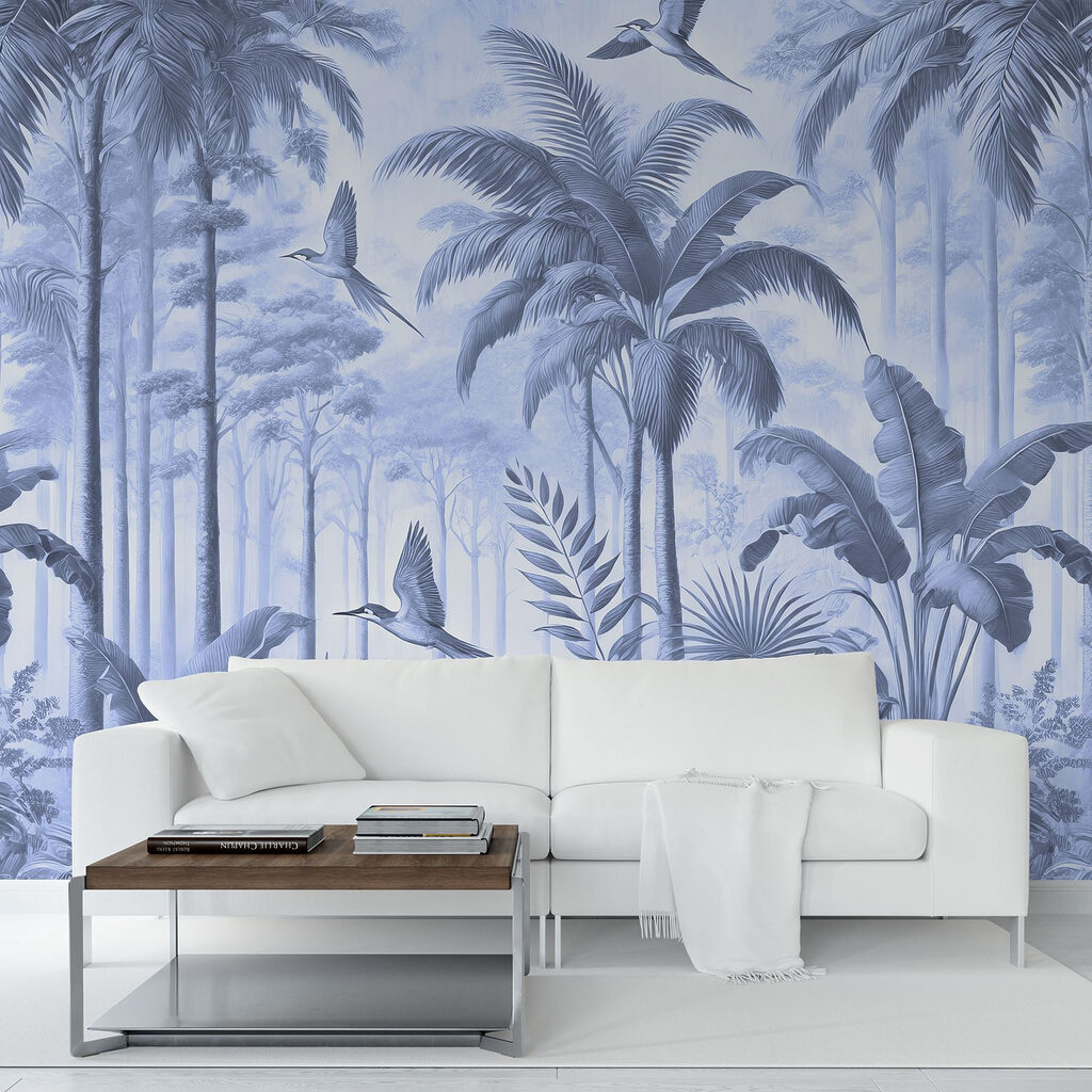 Vogels tussen hoge palmen — interieur 5